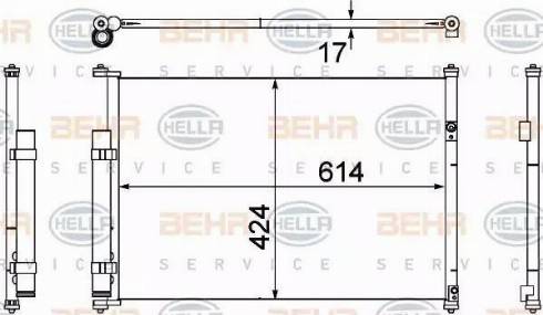 HELLA 8FC 351 304-351 - Condensateur, climatisation droxauto.com