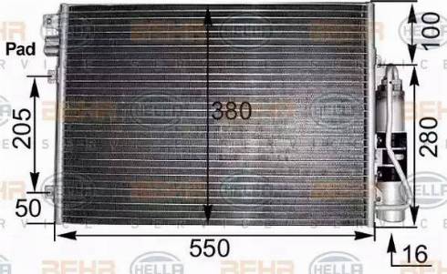 HELLA 8FC 351 300-491 - Condensateur, climatisation droxauto.com