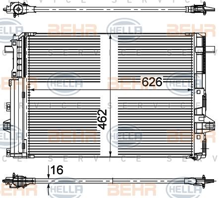 HELLA 8FC 351 303-284 - Condensateur, climatisation droxauto.com