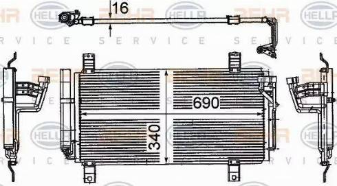 HELLA 8FC 351 318-791 - Condensateur, climatisation droxauto.com