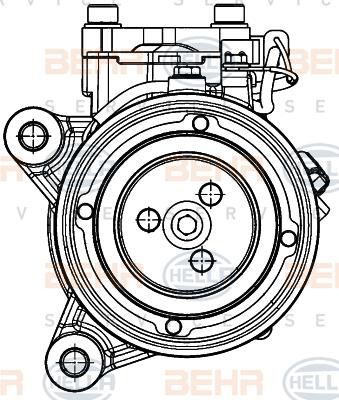 HELLA 8FK 351 007-221 - Compresseur, climatisation droxauto.com