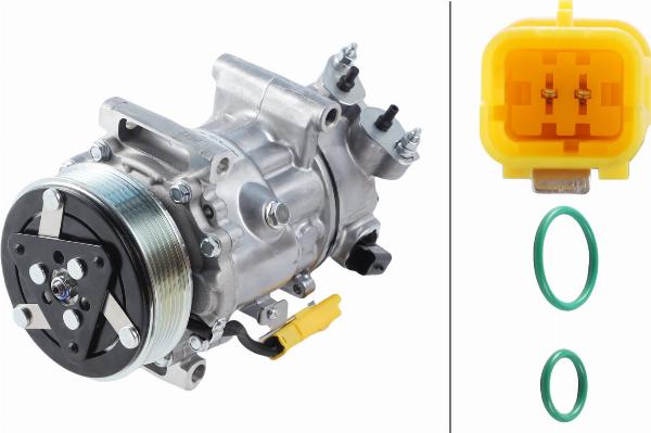 HELLA 8FK 366 200-891 - Compresseur, climatisation droxauto.com