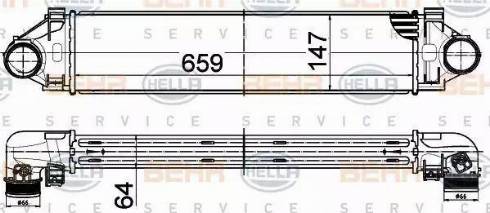 HELLA 8ML 376 988-554 - Intercooler, échangeur droxauto.com