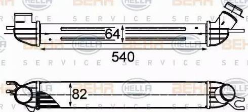 HELLA 8ML 376 746-454 - Intercooler, échangeur droxauto.com