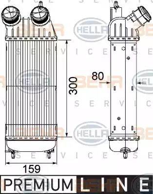 HELLA 8ML 376 746-211 - Intercooler, échangeur droxauto.com