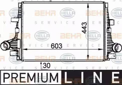 HELLA 8ML 376 765-061 - Intercooler, échangeur droxauto.com