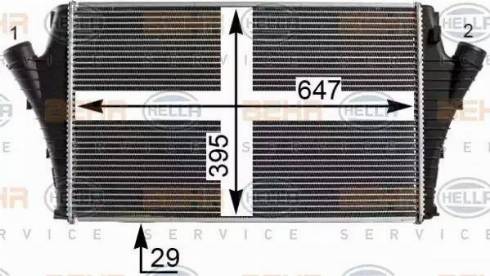 HELLA 8ML 376 700-674 - Intercooler, échangeur droxauto.com