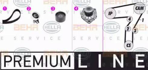 HELLA 8MP 376 812-821 - Pompe à eau + kit de courroie de distribution droxauto.com