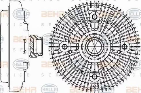HELLA 8MV 376 906-651 - Embrayage, ventilateur de radiateur droxauto.com