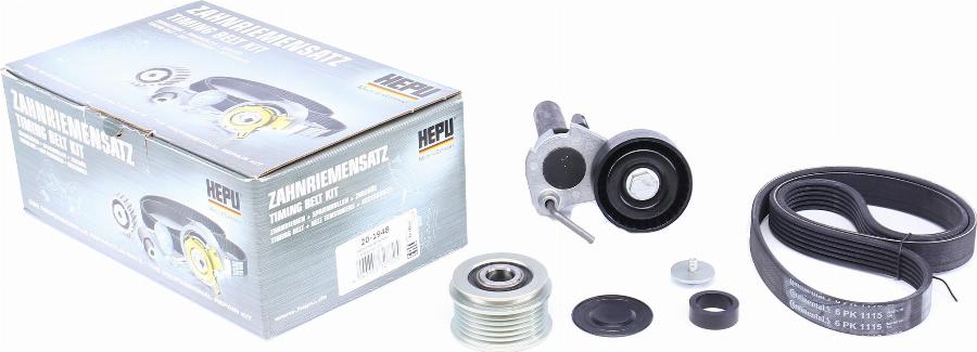 Hepu 20-1948 - Jeu de courroies trapézoïdales à nervures droxauto.com