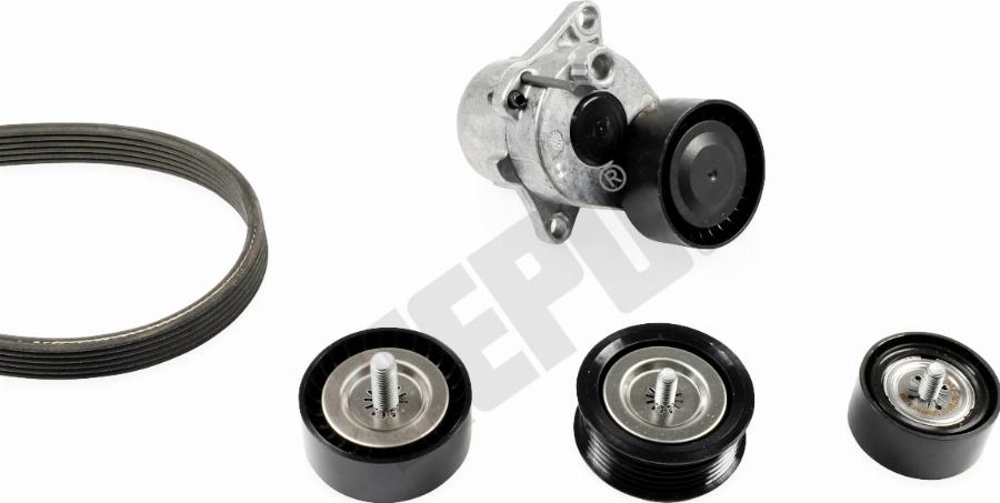 Hepu 20-2203 - Jeu de courroies trapézoïdales à nervures droxauto.com