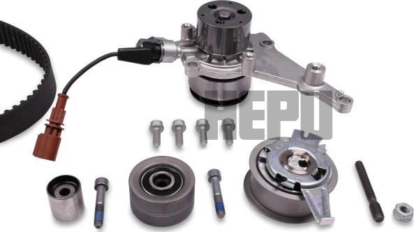 Hepu PK55020 - Pompe à eau + kit de courroie de distribution droxauto.com