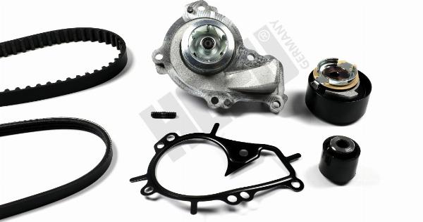 Hepu PK09090 - Pompe à eau + kit de courroie de distribution droxauto.com