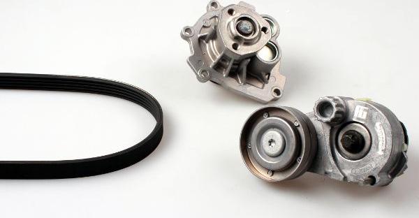 Hepu PK03631 - Pompe à eau+Jeu de courroie trapézoïdale à nervures droxauto.com