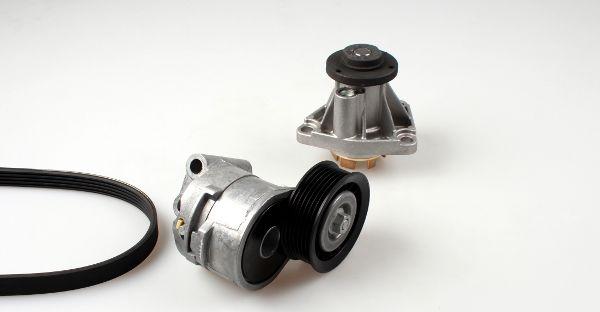 Hepu PK03200 - Pompe à eau+Jeu de courroie trapézoïdale à nervures droxauto.com