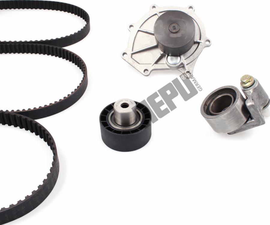 Hepu PK26010 - Pompe à eau + kit de courroie de distribution droxauto.com