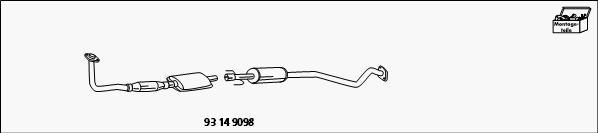 HJS 93 14 9098 - Lot de rattrapage, catalyseur / filtre à particules combinés droxauto.com