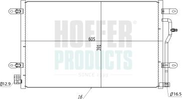 Hoffer 991095 - Condensateur, climatisation droxauto.com