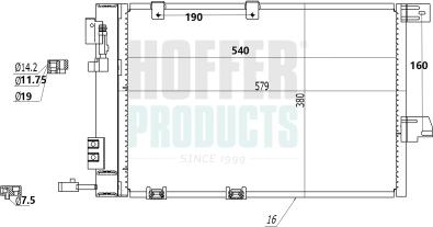 Hoffer 991050 - Condensateur, climatisation droxauto.com