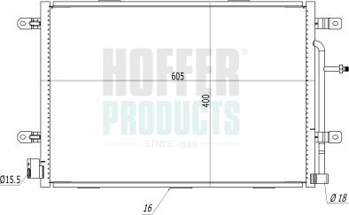 Hoffer 991060 - Condensateur, climatisation droxauto.com