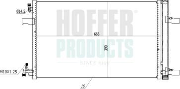 Hoffer 991061 - Condensateur, climatisation droxauto.com