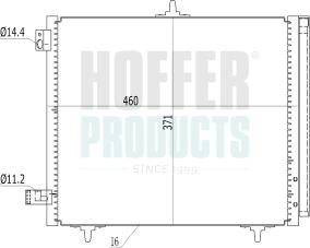 Hoffer 991005 - Condensateur, climatisation droxauto.com