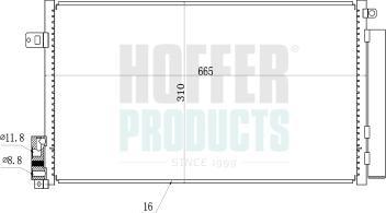 Hoffer 991019 - Condensateur, climatisation droxauto.com