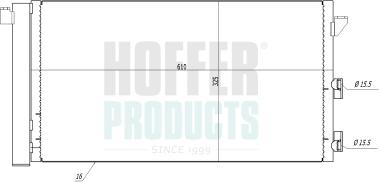 Hoffer 991016 - Condensateur, climatisation droxauto.com
