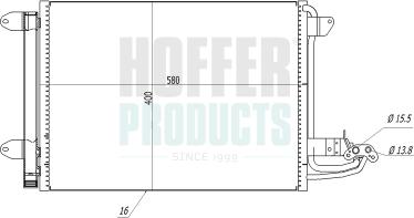 Hoffer 991018 - Condensateur, climatisation droxauto.com