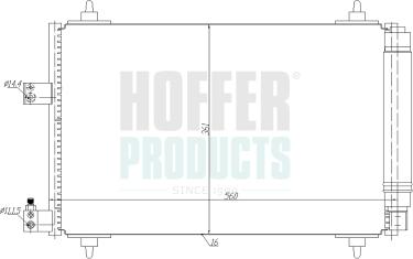 Hoffer 991013 - Condensateur, climatisation droxauto.com