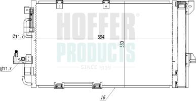 Hoffer 991088 - Condensateur, climatisation droxauto.com