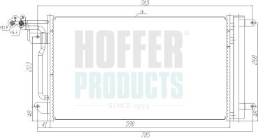 Hoffer 991034 - Condensateur, climatisation droxauto.com