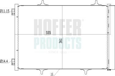Hoffer 991033 - Condensateur, climatisation droxauto.com