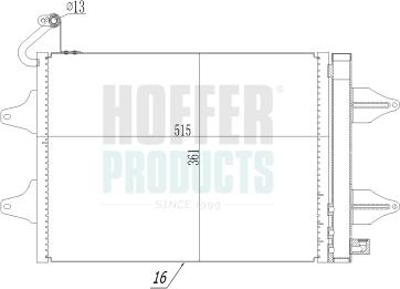 Hoffer 991020 - Condensateur, climatisation droxauto.com