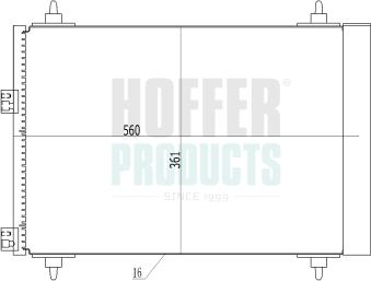 Hoffer 991075 - Condensateur, climatisation droxauto.com