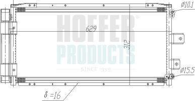 Hoffer 991190 - Condensateur, climatisation droxauto.com