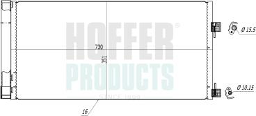 Hoffer 991140 - Condensateur, climatisation droxauto.com