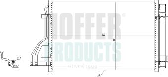 Hoffer 991156 - Condensateur, climatisation droxauto.com