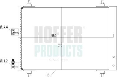Hoffer 991164 - Condensateur, climatisation droxauto.com