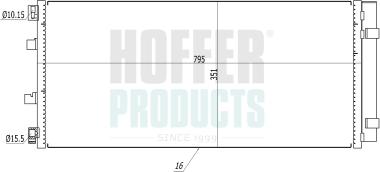 Hoffer 991162 - Condensateur, climatisation droxauto.com