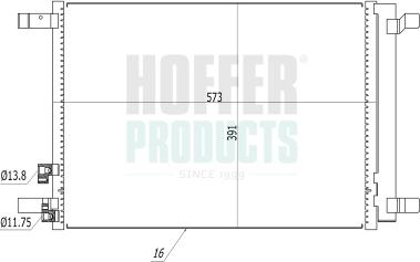 Hoffer 991100 - Condensateur, climatisation droxauto.com