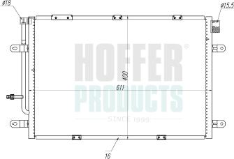 Hoffer 991119 - Condensateur, climatisation droxauto.com