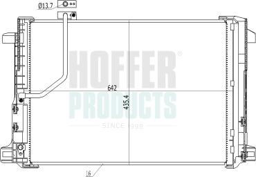 Hoffer 991118 - Condensateur, climatisation droxauto.com