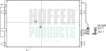 Hoffer 991117 - Condensateur, climatisation droxauto.com