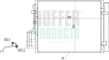 Hoffer 991129 - Condensateur, climatisation droxauto.com