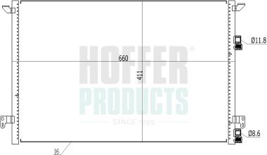 Hoffer 991179 - Condensateur, climatisation droxauto.com
