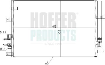 Hoffer 991174 - Condensateur, climatisation droxauto.com
