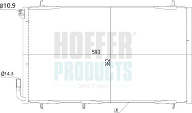 Hoffer 991172 - Condensateur, climatisation droxauto.com