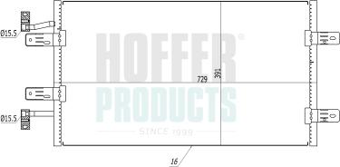 Hoffer 991177 - Condensateur, climatisation droxauto.com