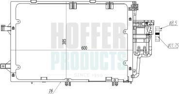 Hoffer 991298 - Condensateur, climatisation droxauto.com